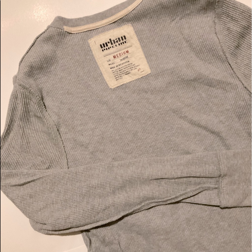 Long sleeve thermal heather grey sz med urban